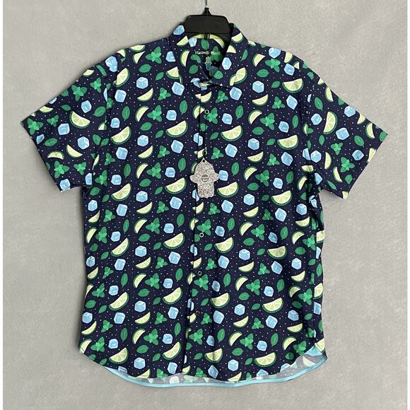 Visconti Black Men's Small Casual Button Up Shirt Short Sleeve Stretch NEW - Picture 2 of 13